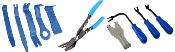 Herramientas para salpicadero, tapicería y guarnecidos, airbags, radios...