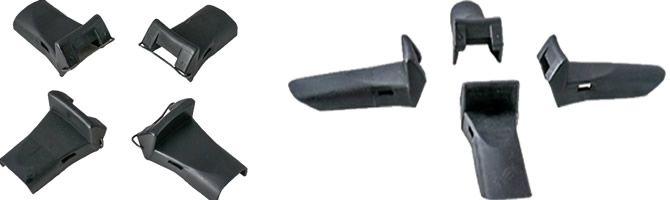 Protecciones y cubiertas para las 4 garras de acero de desmontadora