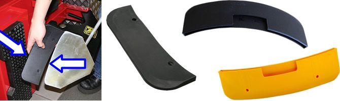 Protecciones para la pala destalonadora lateral