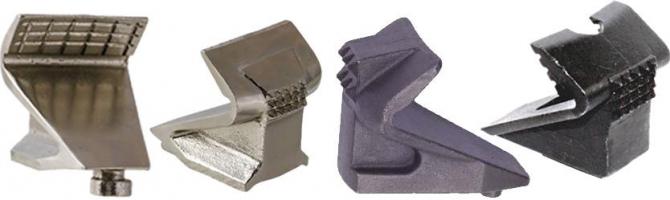 Garras de acero para el plato de la desmontadora