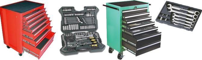 Carros y maletines de herramientas completos y recambios del contenido