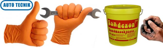 Guantes diamantados, toallitas de taller y otros productos de limpieza