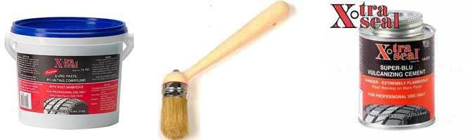 Pasta de montaje, disoluciones y adhesivos para parches y neumáticos