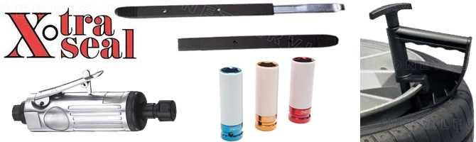 Herramientas y accesorios para reparación y cambio de neumáticos